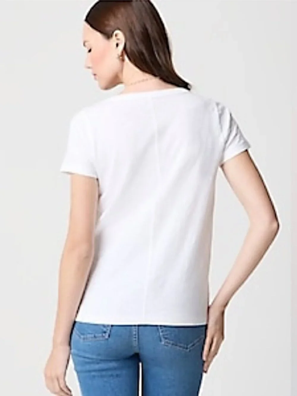 J. Crew Short Sleeve Girlfriend Tee 100% Cotton White Size M